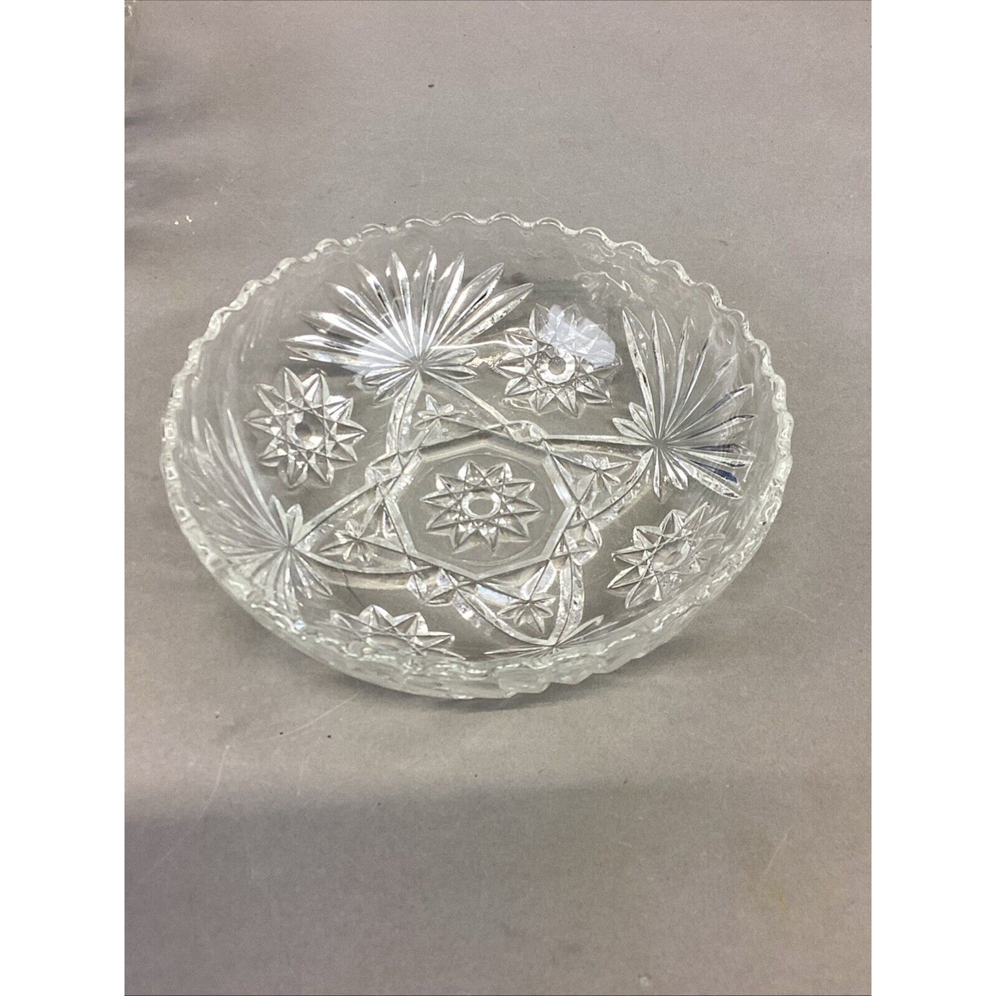 Set Of 3 Vintage Anchor Hocking Glass Star Of David Bowls