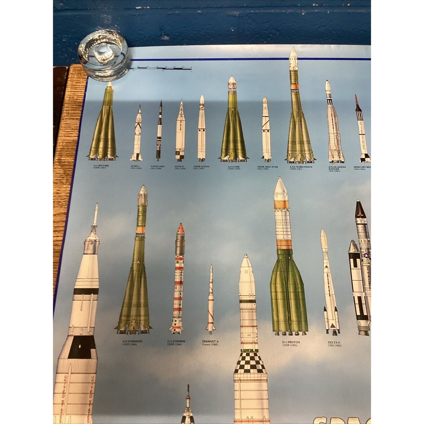 Vintage Space Missiles Poster - 54 Missile Pics - 37.5x25”