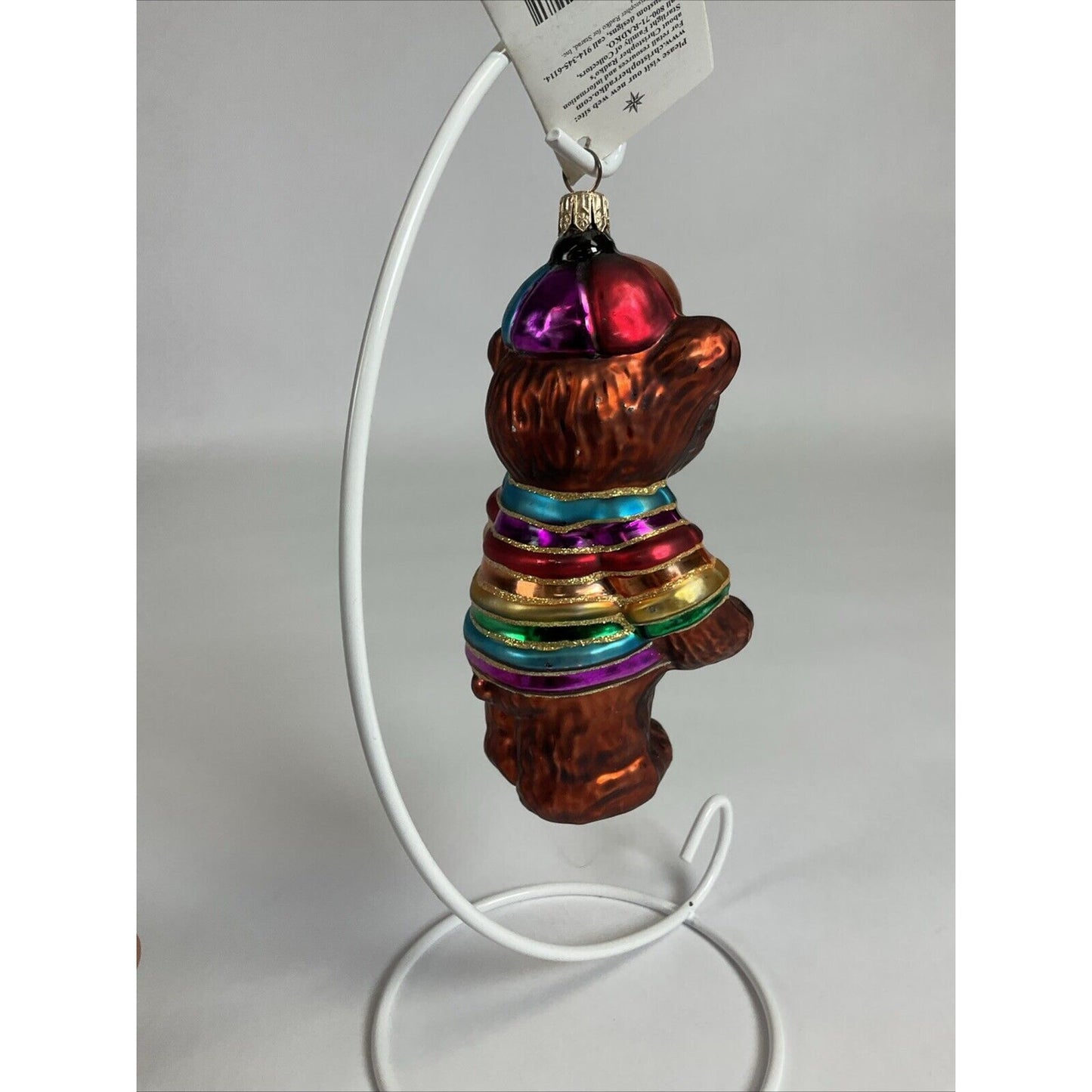 Christmas Ornament 1999 Christopher Radko "Cubby's Rainbow" Bear