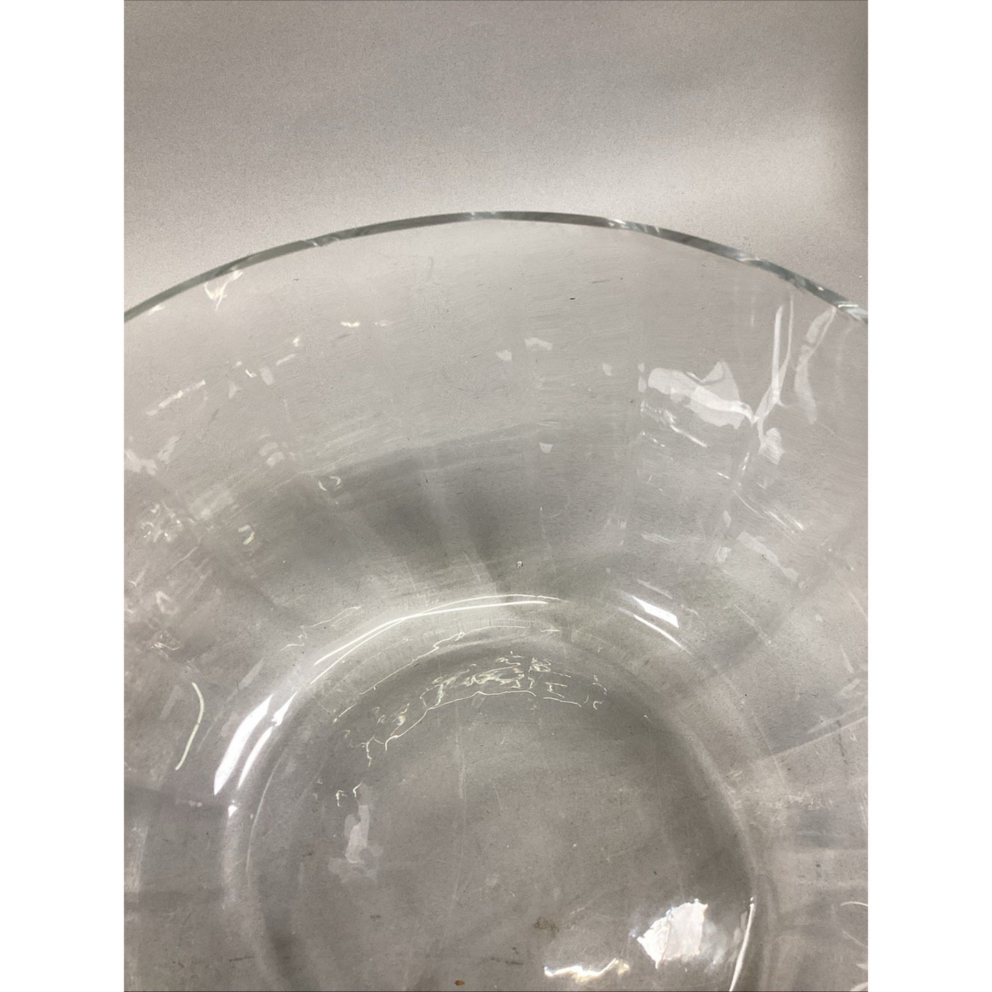 Krosno Of Poland Large Glass Lead Crystal Fruit/Salad Bowl - 5.5”Hx9.5”D