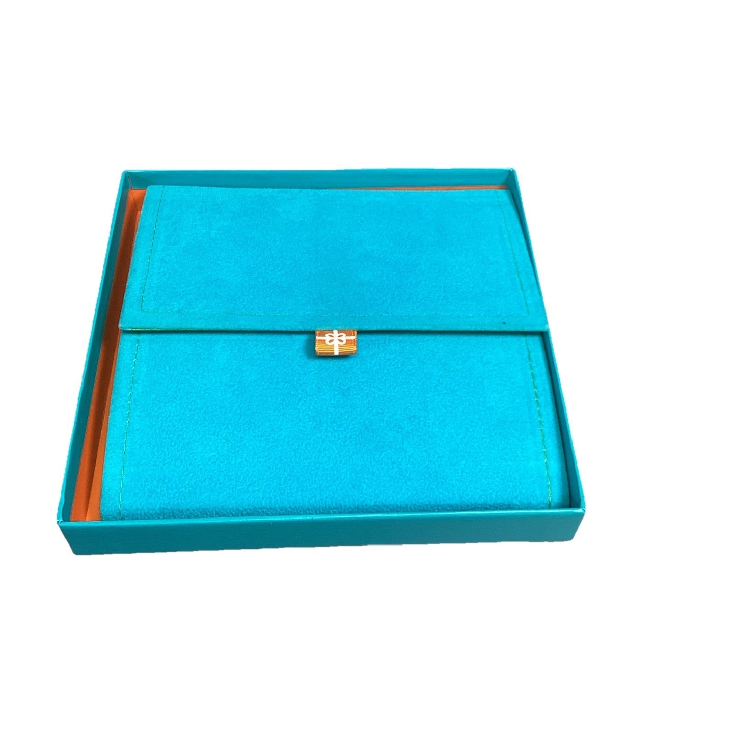 JCP Blue Woven Beaded Necklace With Blue Case