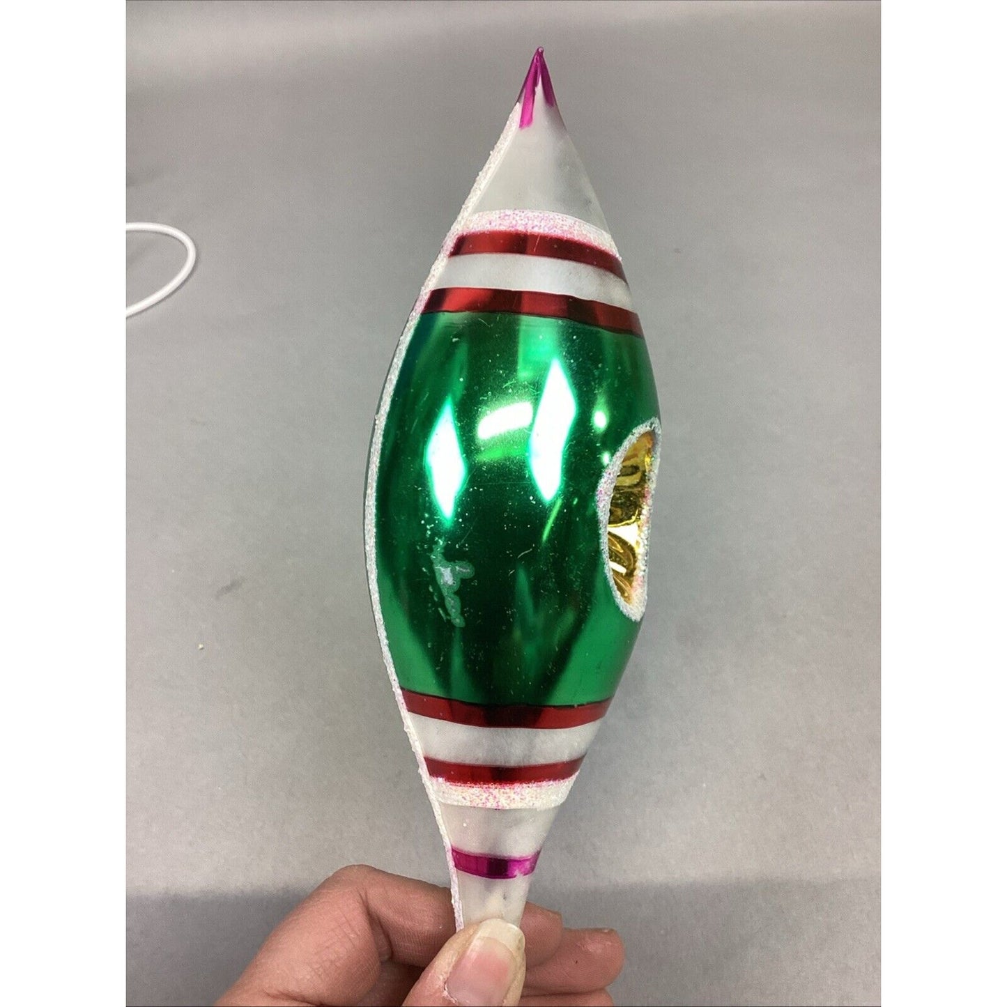 4 Glass Christmas Ornaments - Damaged