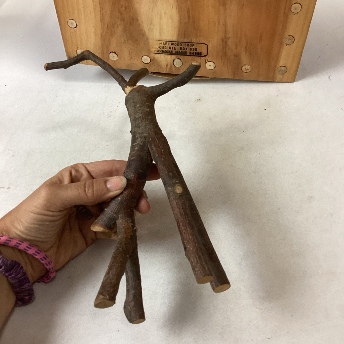 Handmade Wooden Cage With Carved Deer - Made By Wabi Wood Shop In Maine