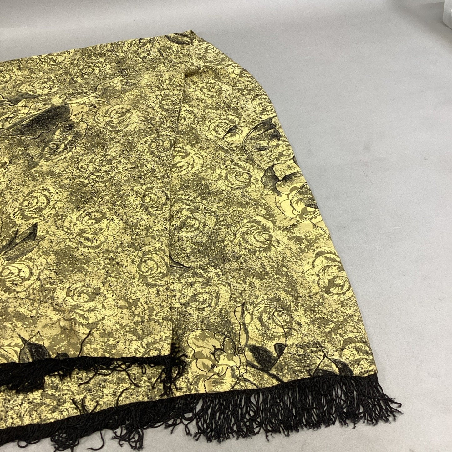 Emanuel Ungaro Multicolor Gold Floral Shawl/Wrap - Made In Italy