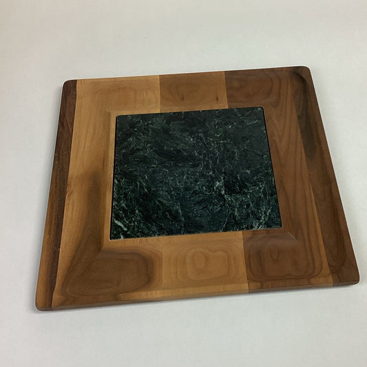 JK Adam’s Marble Tile Teak Wood Serving Board (Removable Marble Tile)