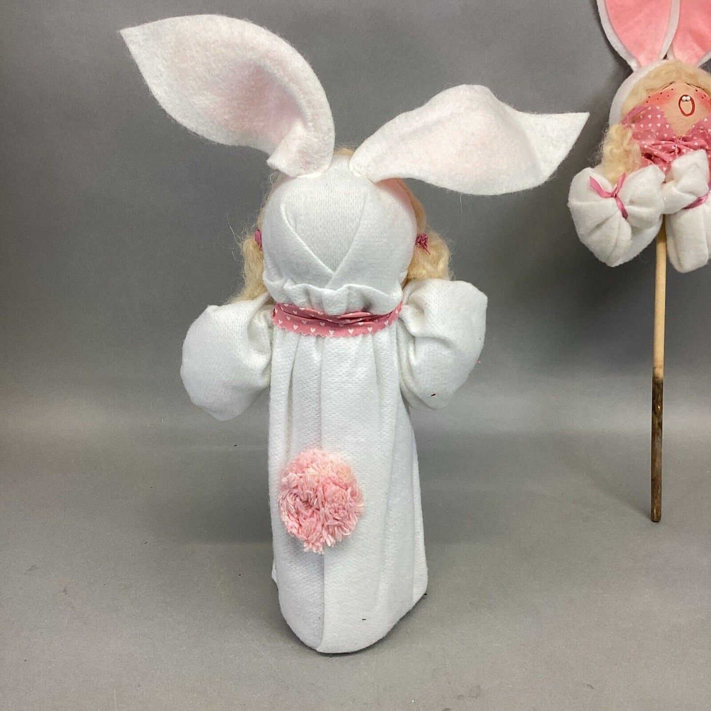 Vintage Easter Bunny Doll And Easter Bunny On Stake