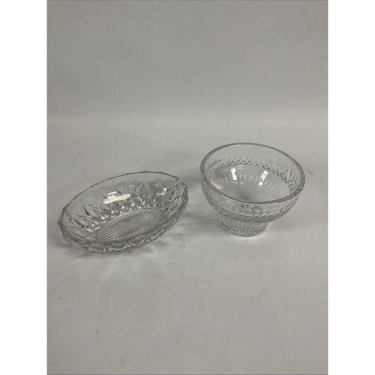 Pair of Vintage Arcoroc Clear Glass Bowls