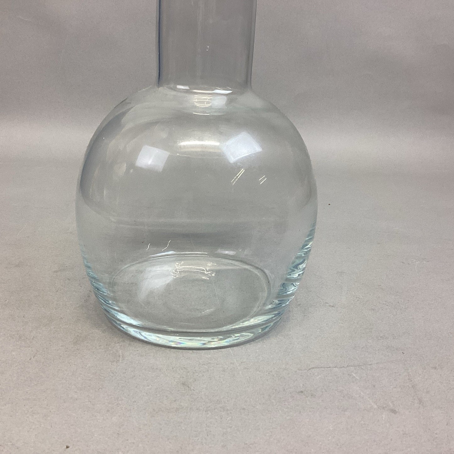 Vintage Nuutajarvi 1793 Finland Glass Scandinavian Long Neck Decanter Vase - 9”H