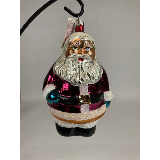 Radko ROUND ABOUT SANTA Christmas Ornament LARGE