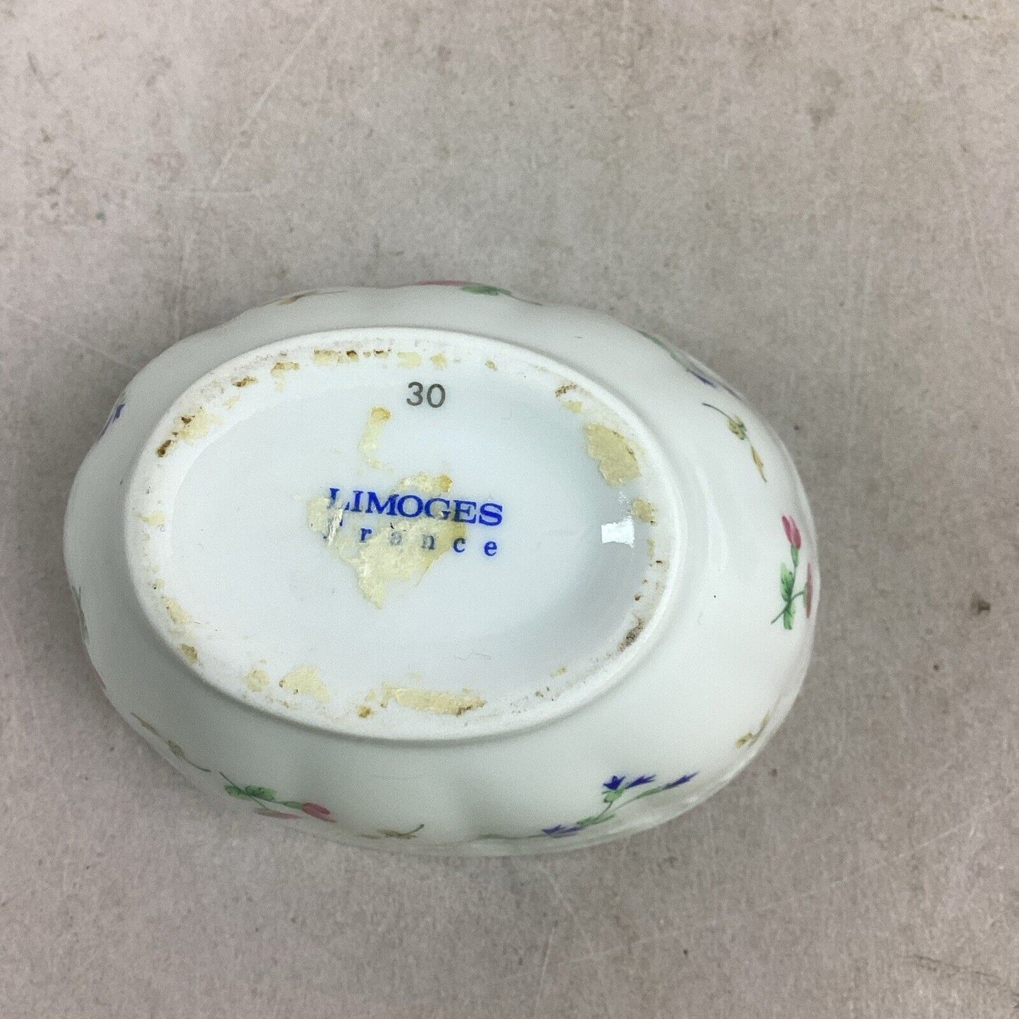 Limoges Porcelain Floral Lidded Trinket Box Candy Dish