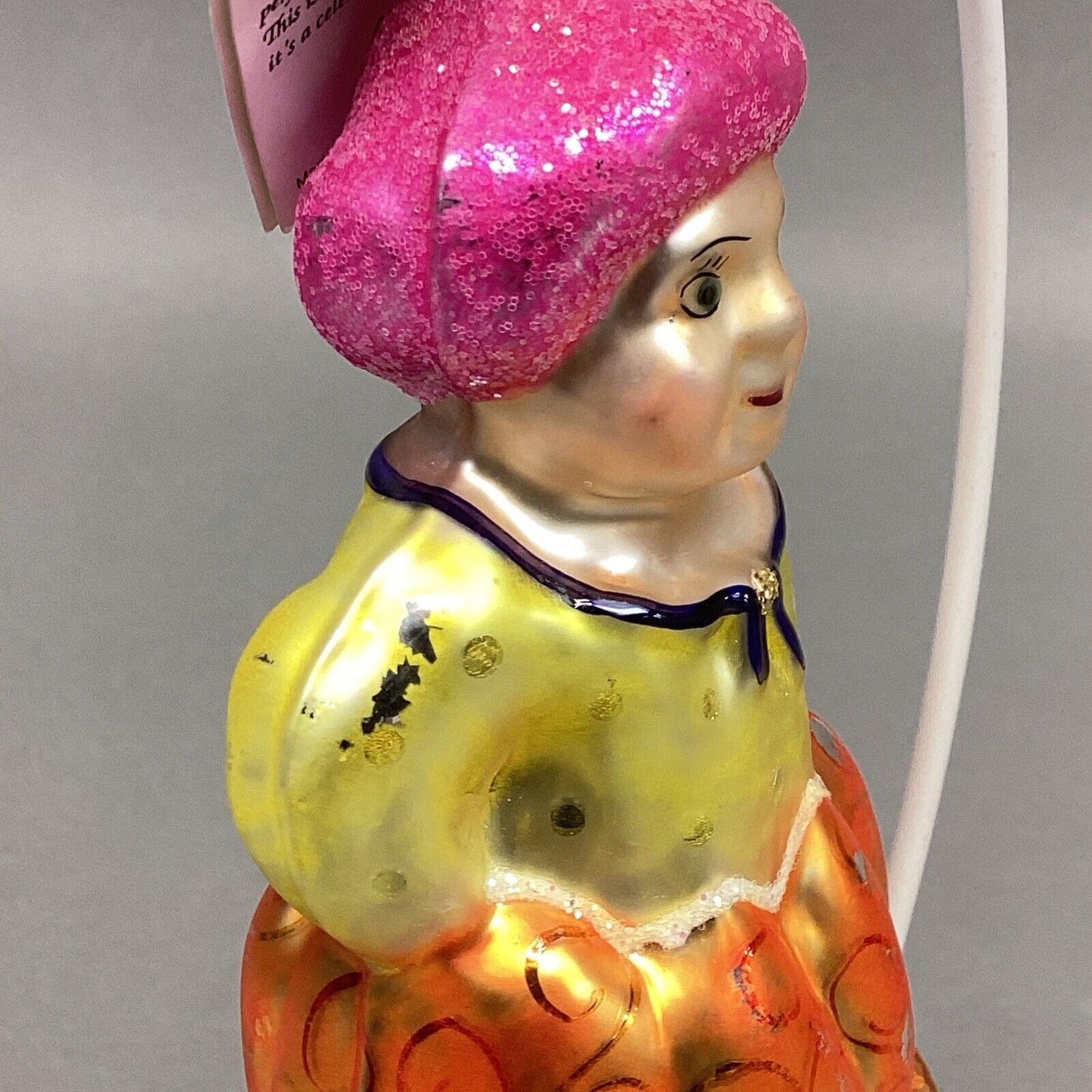 CHRISTOPHER RADKO ALADDIN GENIE W/ LAMP HAND BLOWN GLASS CHRISTMAS ORNAMENT 5.5”