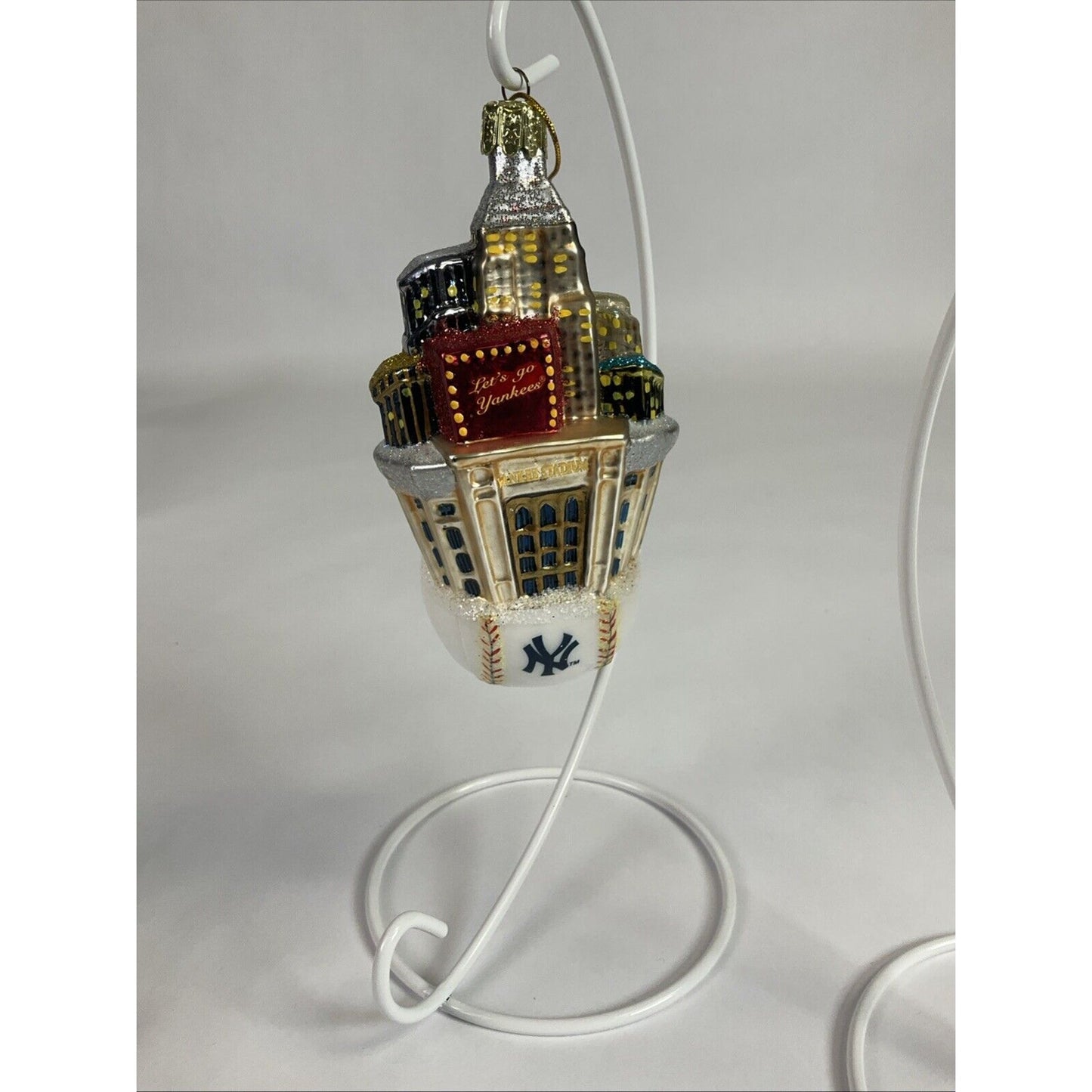 New York Yankees Stadium + Miami University Banner Chrismas Ornaments