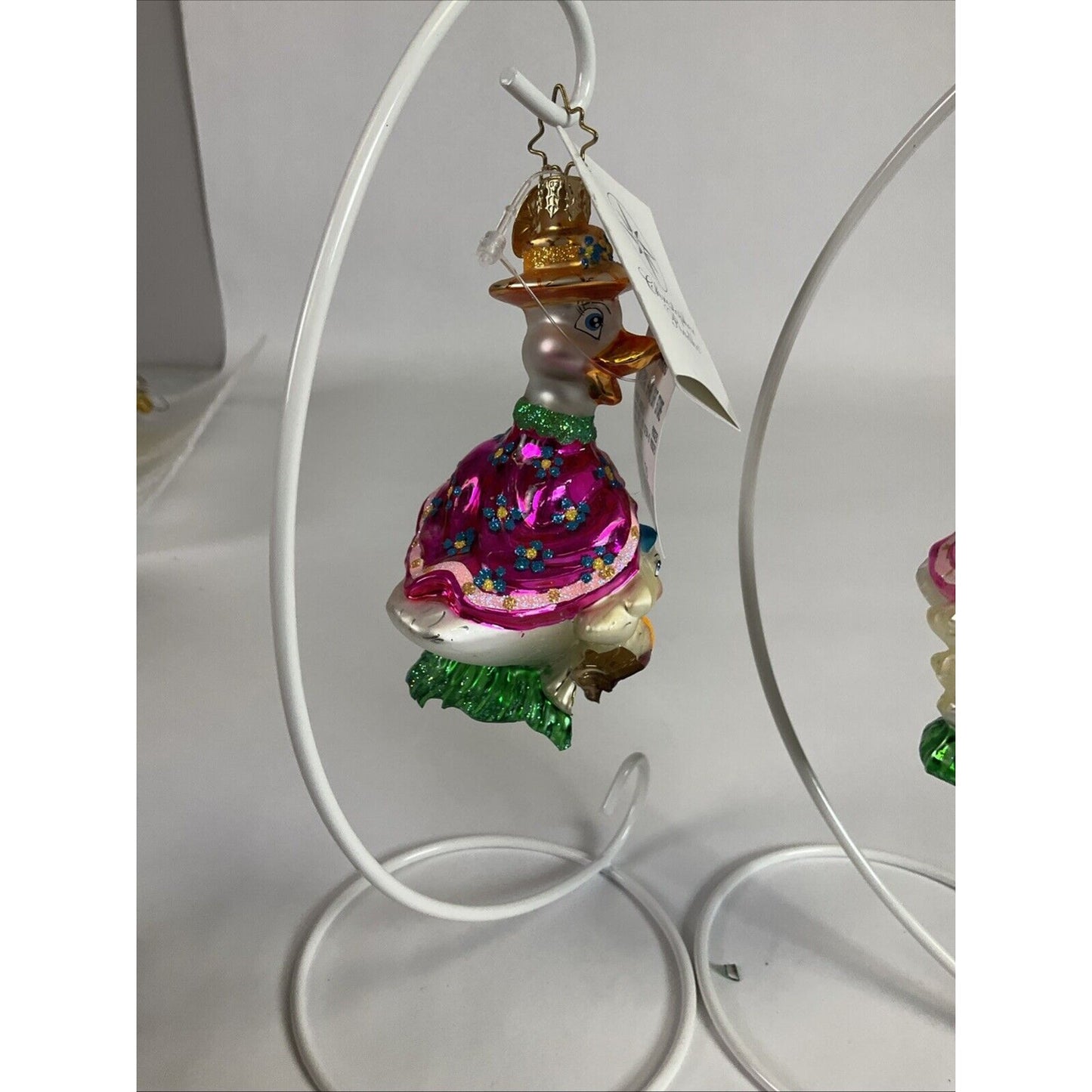 Vintage Christopher Radko Christmas Holiday Ornaments Goose Gaggle / Damaged