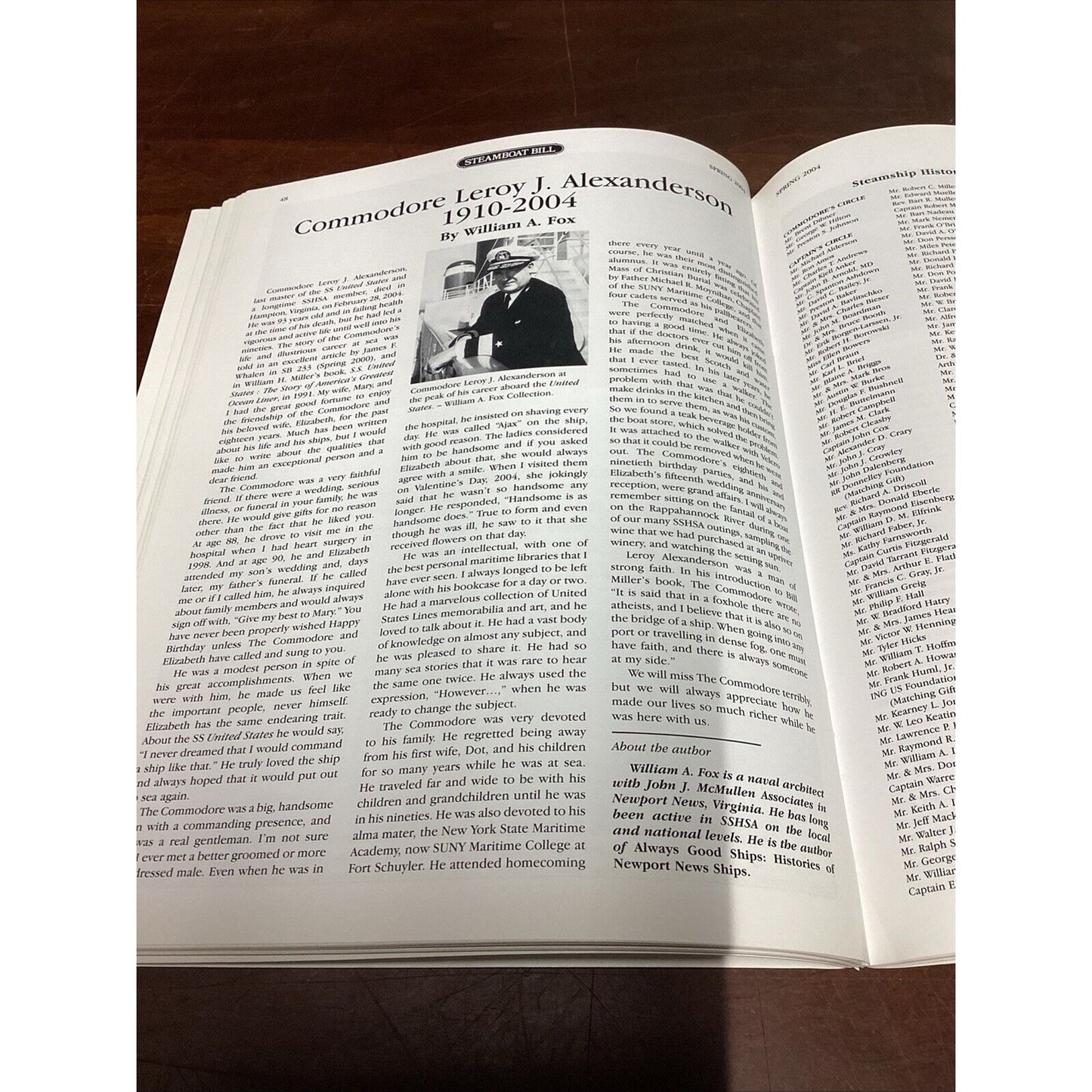 Steamboat Bill #249 - Spring 2004 - Journal Of The Steamship Historical Society