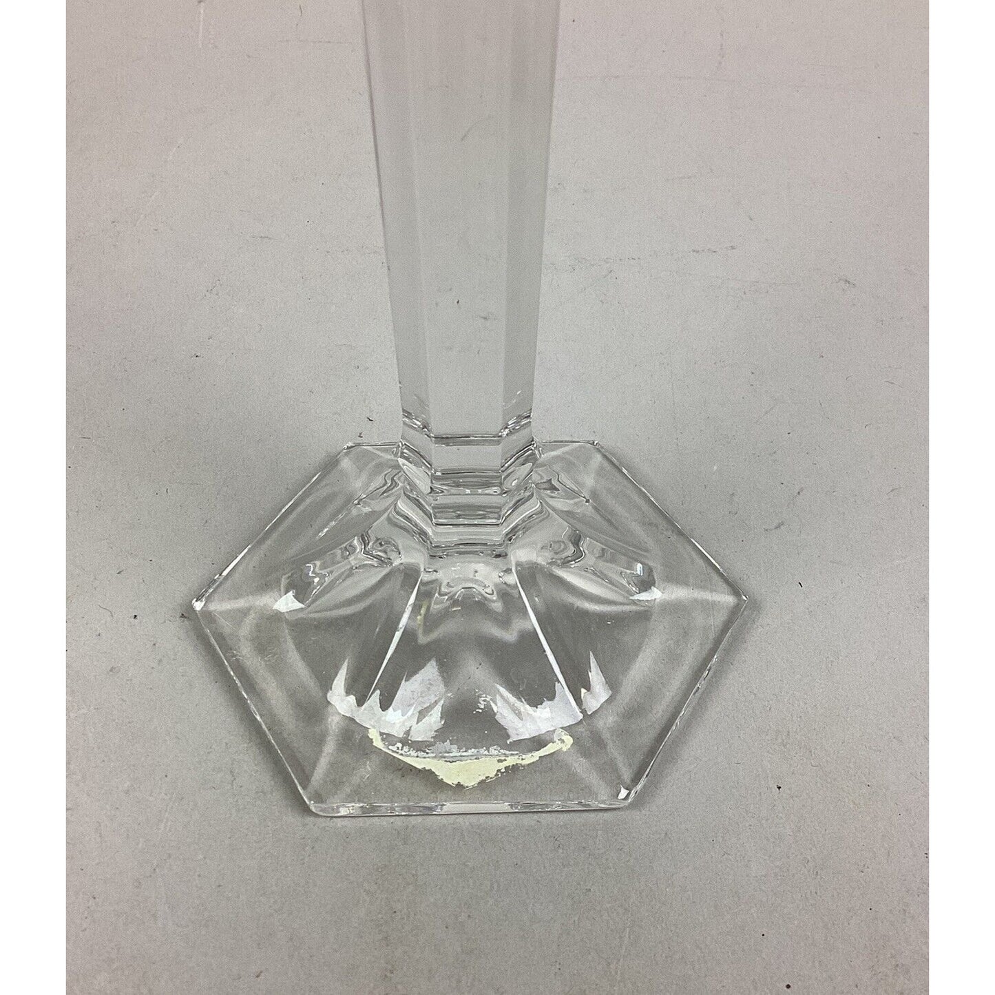 Set of 3 Glass Candlestick Holders