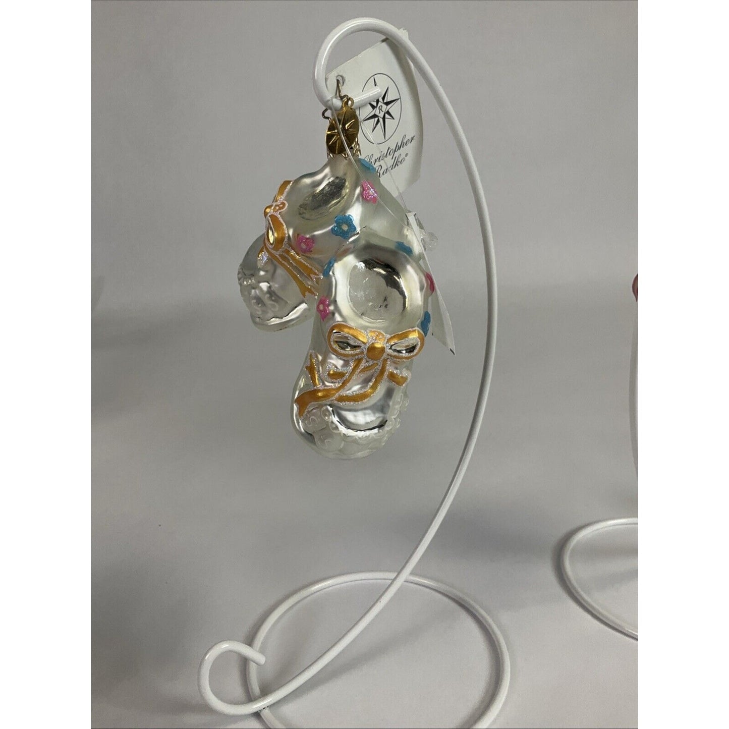 Christopher Radko Mint Confection Cupcake + Tiny Tootsies Christmas Ornaments