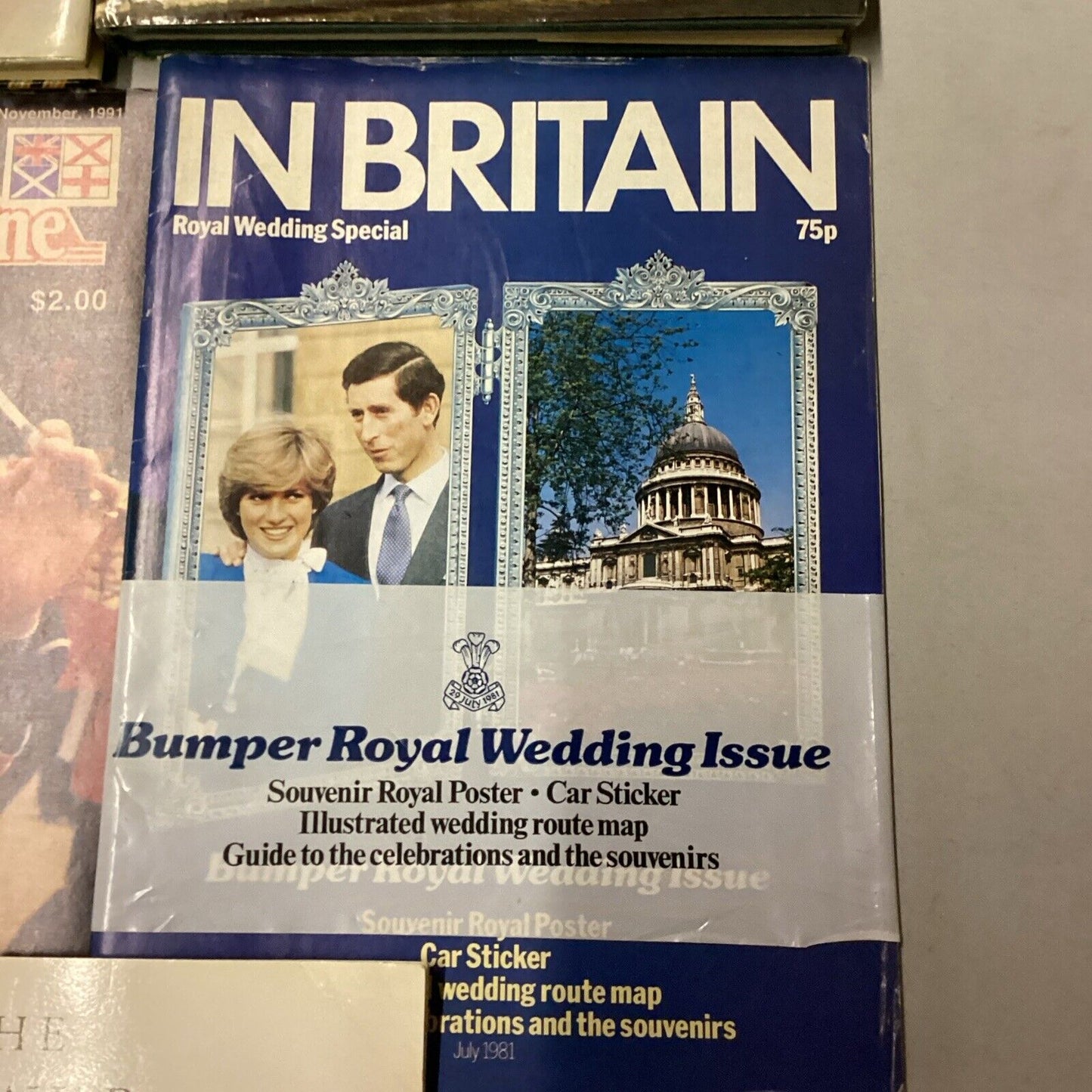 Lot Of 7 Vintage Books & Magazines - Royal Wedding, Book Of London, UK Magazine