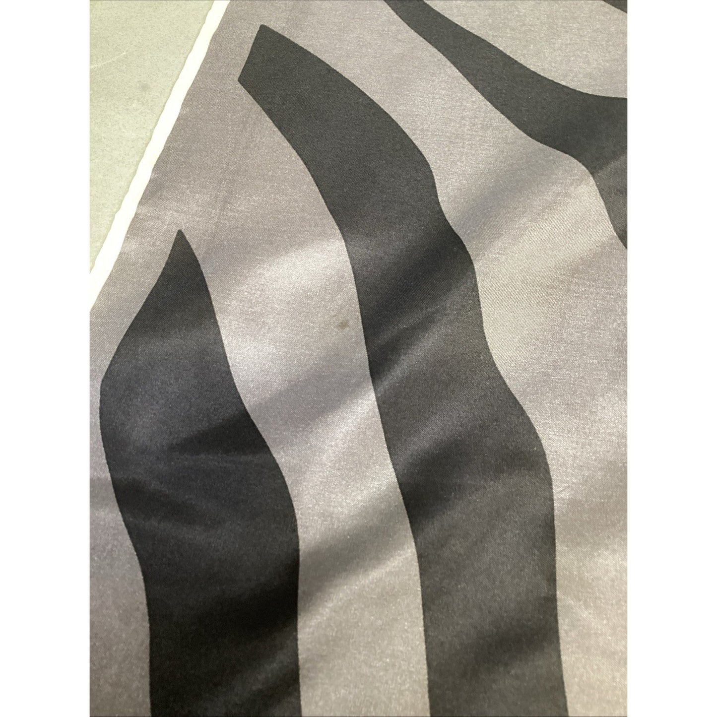 Perry Ellis Gray Black Swirl Square Silk Scarf - 31x31”
