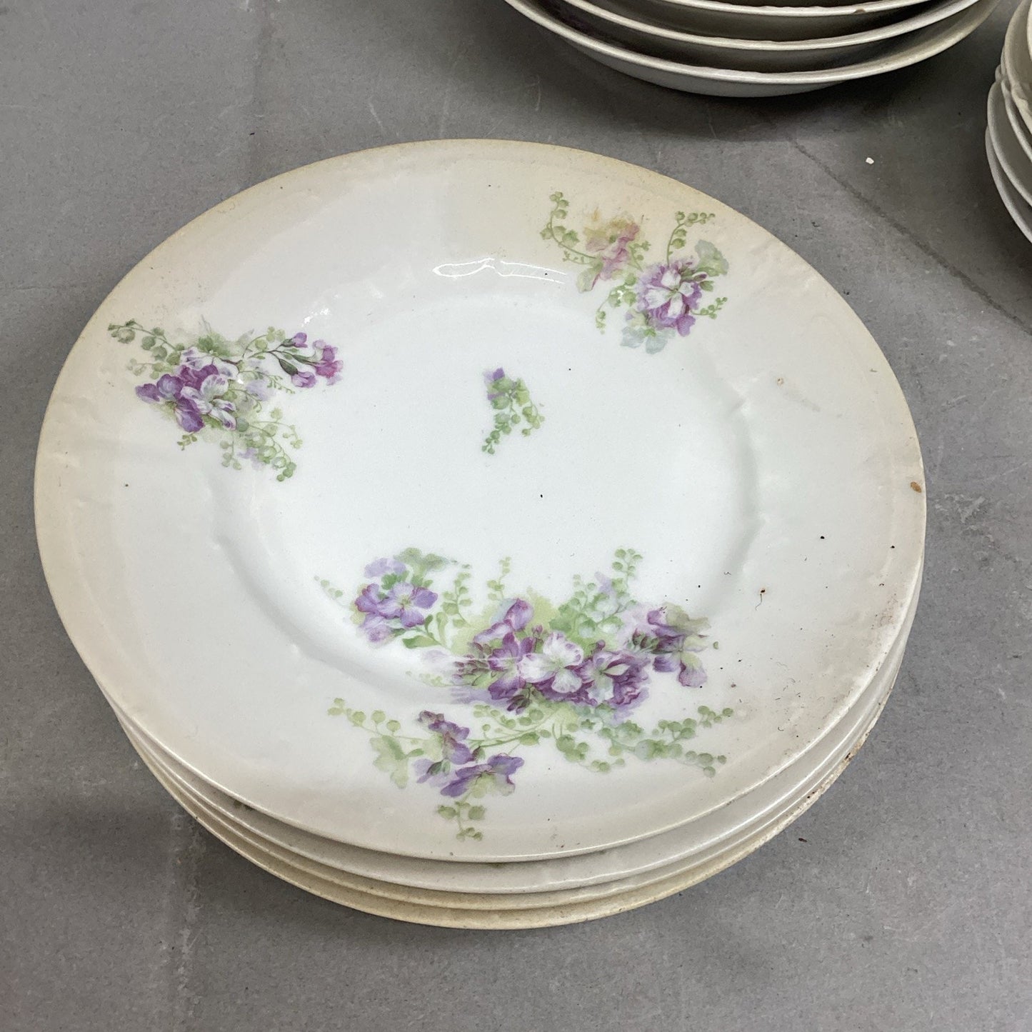 Set Of 26 - LS & S Limoges France Floral Plate/Bowl Set