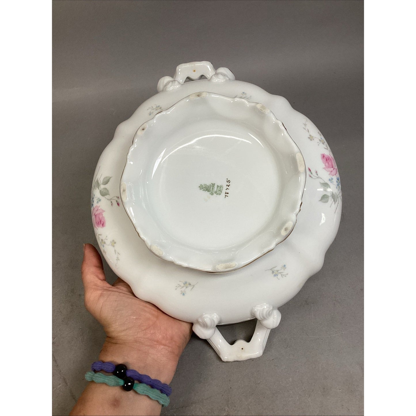 Vintage Heinrich H&Co SELB Porcelain Floral Covered Soup Tureen/Vegetable Bowl