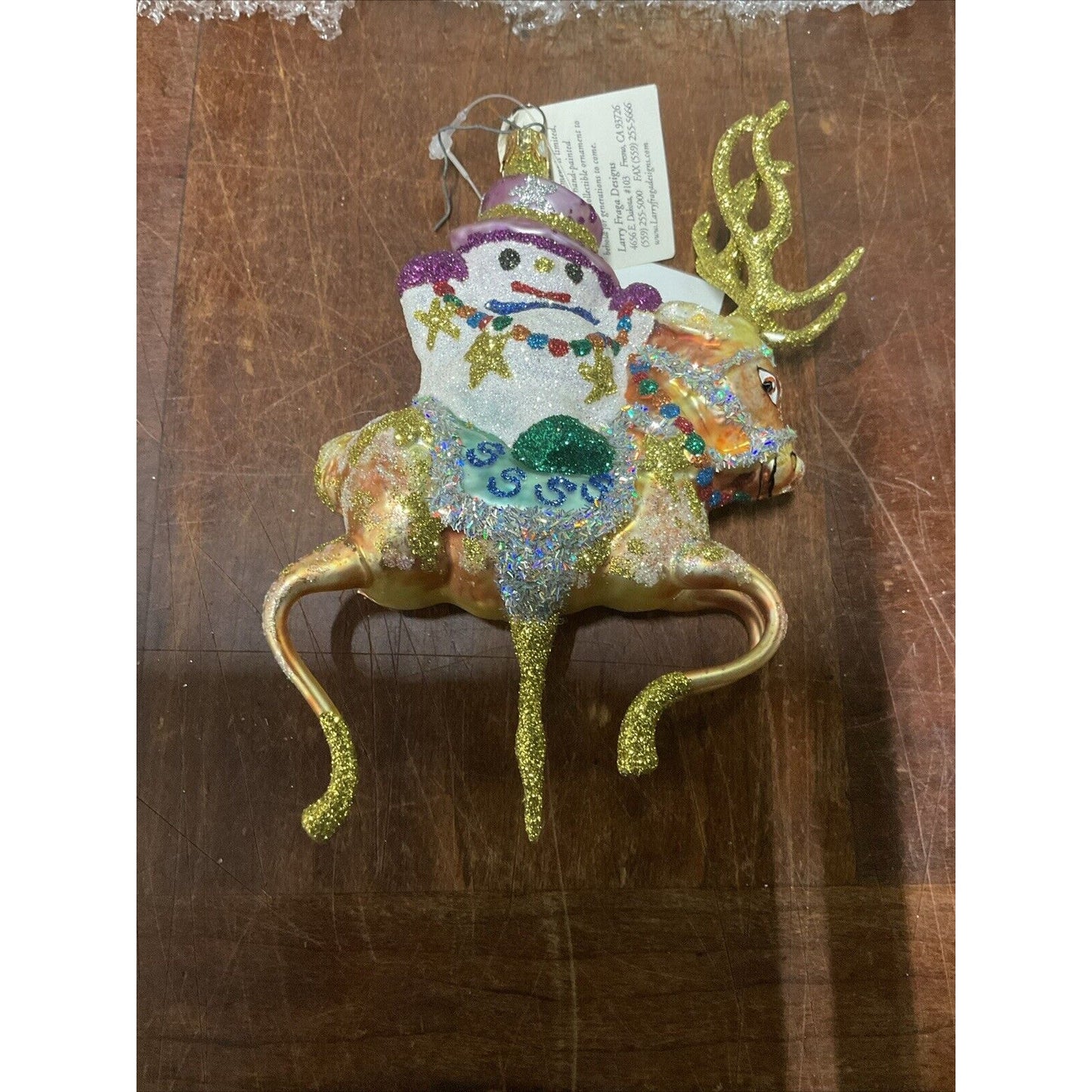 Radko Vanderbear Sleddin And Skiddadlin + Snowman Riding Vixen Reindeer / Damage