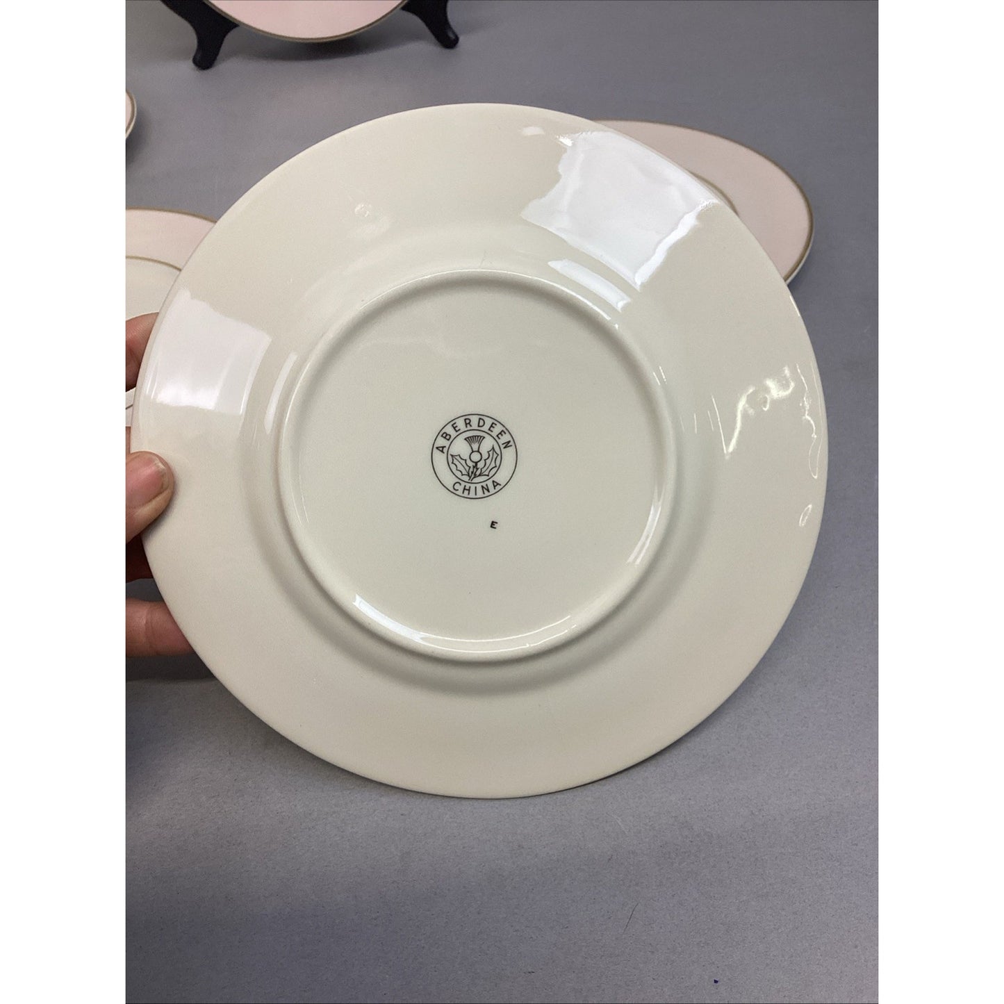 6 Vintage Aberdeen Floral 7” Salad Bread Dessert Plates with Gold Trim