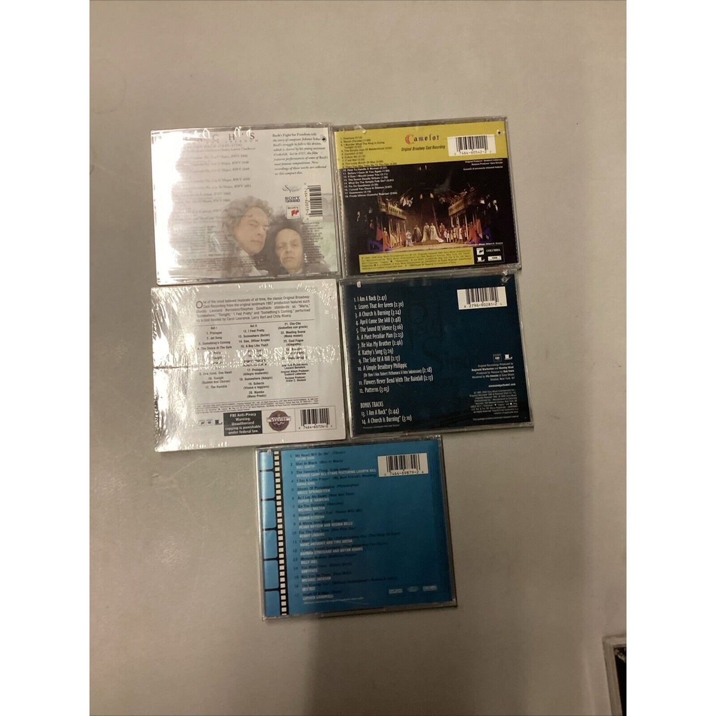 Lot Of 5 CDs - Music From Movies/Films/Broadway - New & Sealed
