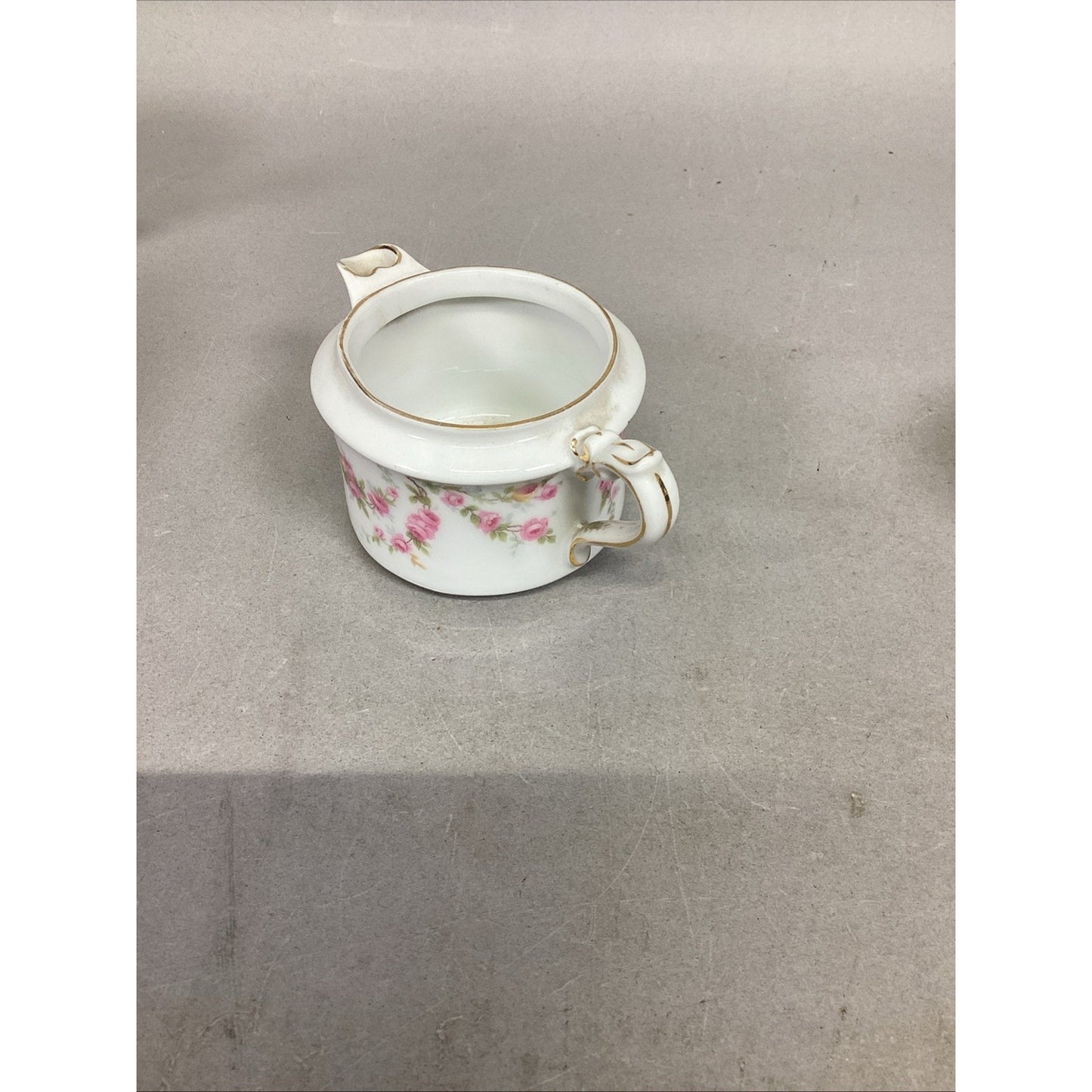 Swarzburg Pink Floral Teapot & Pink Floral Creamer - Unmarked - #701