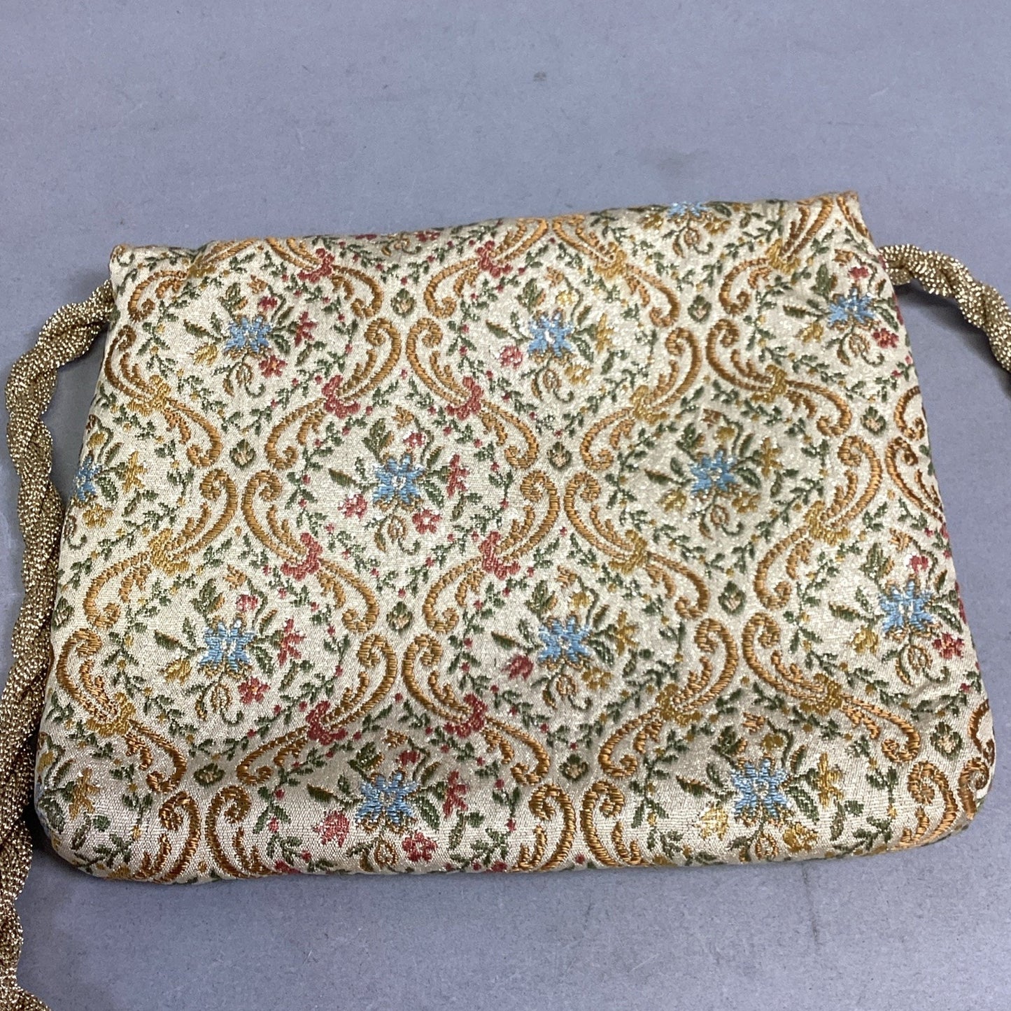 Vintage Beautiful 1940’s Walborg Tapestry Purse Shoulder Bag - Made In Italy