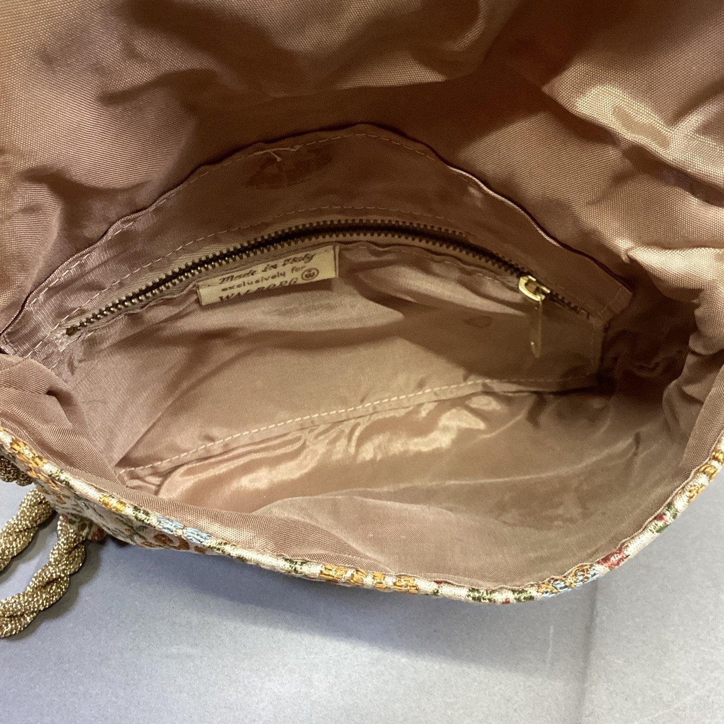 Vintage Beautiful 1940’s Walborg Tapestry Purse Shoulder Bag - Made In Italy