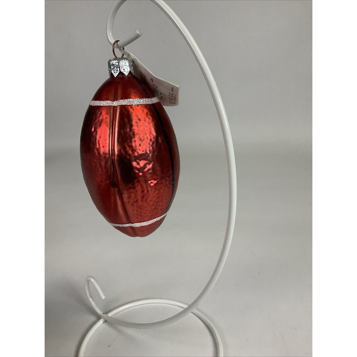 Christopher Radko Handblown Glass Football Christmas Ornament