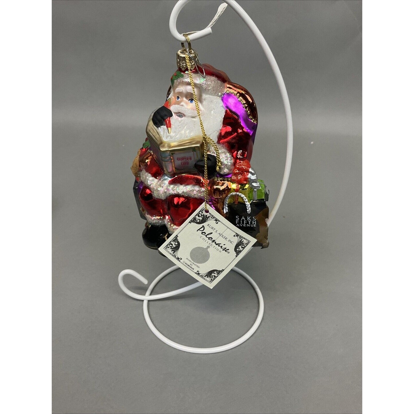 Polonaise Collection Saks 5th Ave Santa + Radko Ring In The Holidays / Damaged