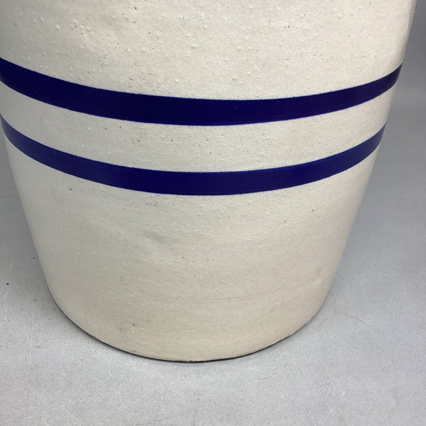 Robinson Ransbottom Butter Churn Crock 3 Gallon Blue Crown/Blue Striped - 14”H