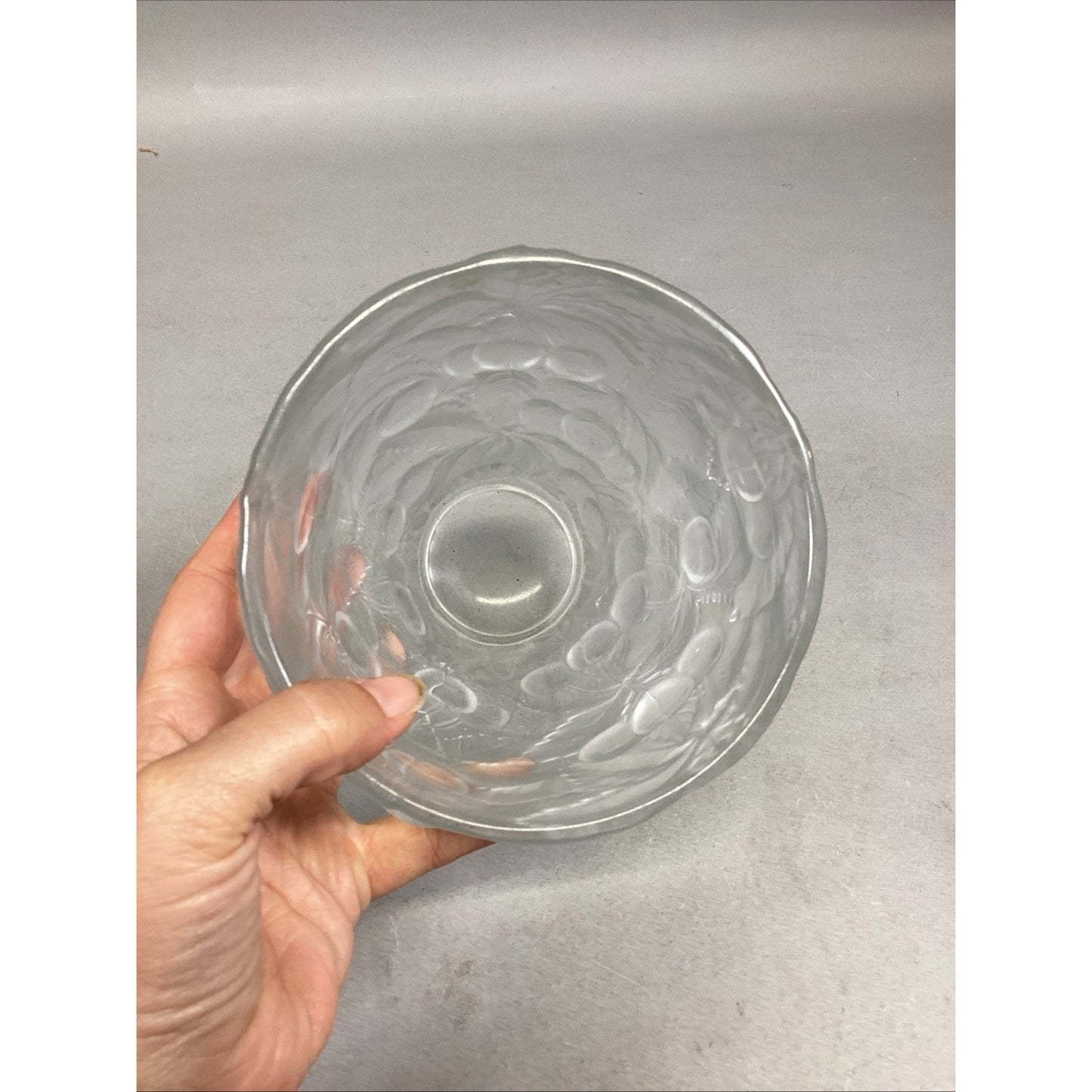 1930's Josef Inwald Barolac Vase Satin Glass Allover Cherry Design 7"Hx5.25”D