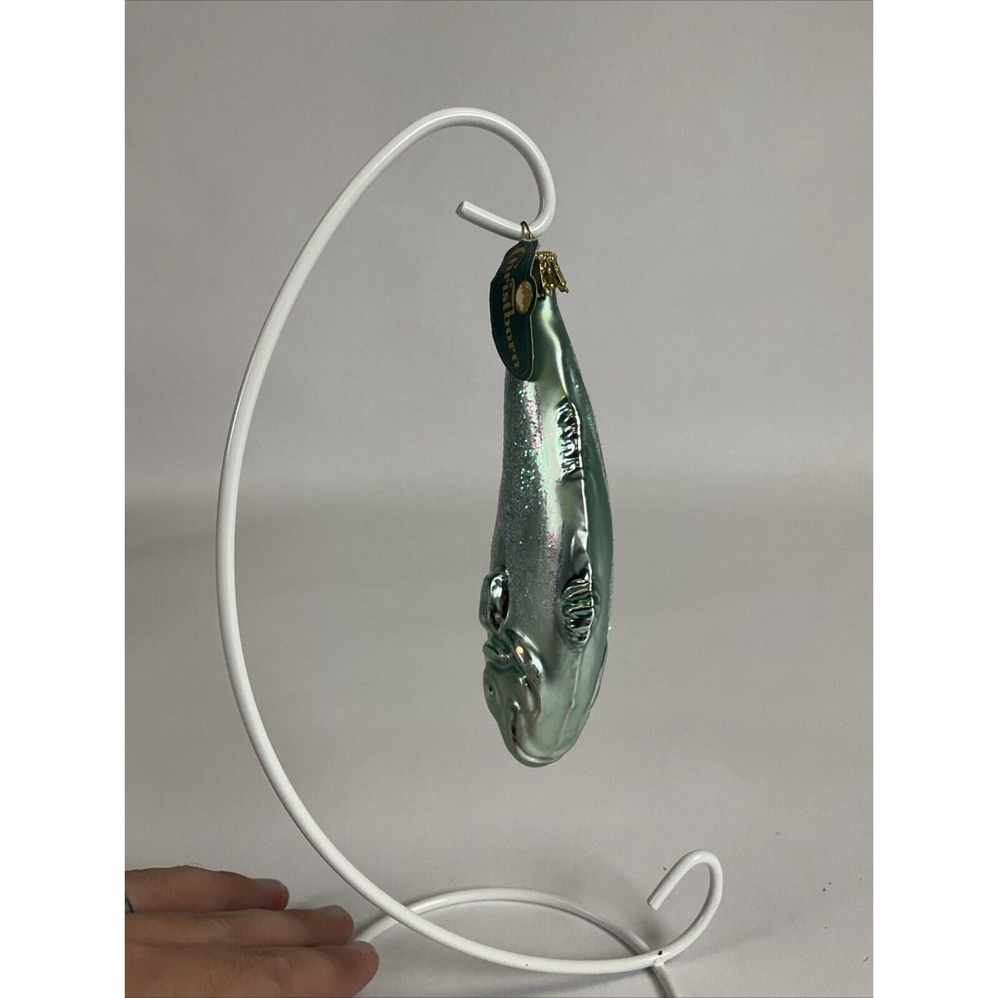Christborn Glass Figural Fish Christmas Ornament