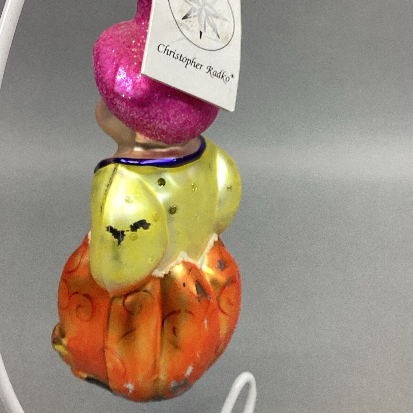 CHRISTOPHER RADKO ALADDIN GENIE W/ LAMP HAND BLOWN GLASS CHRISTMAS ORNAMENT 5.5”