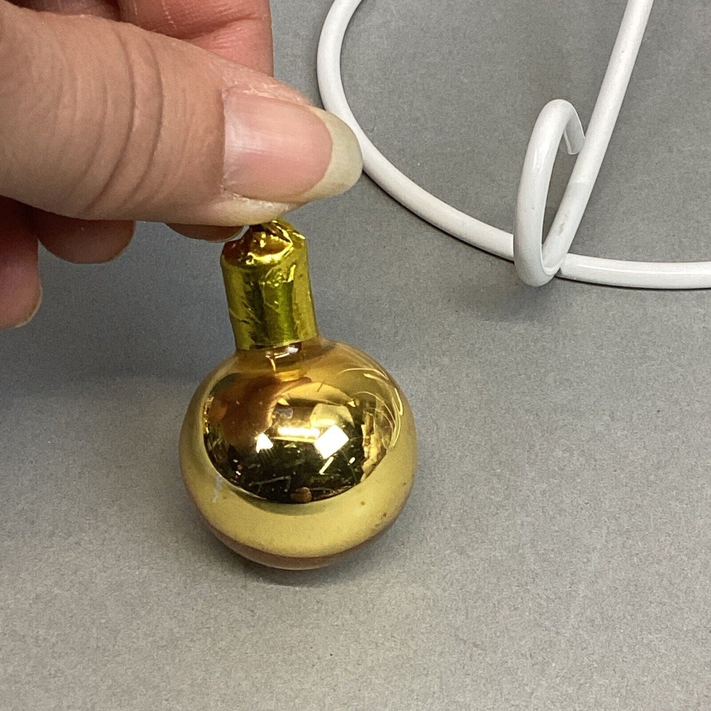 6 Vintage Christmas Ornaments - Angel, Nativity, Gold Balls, Champagne