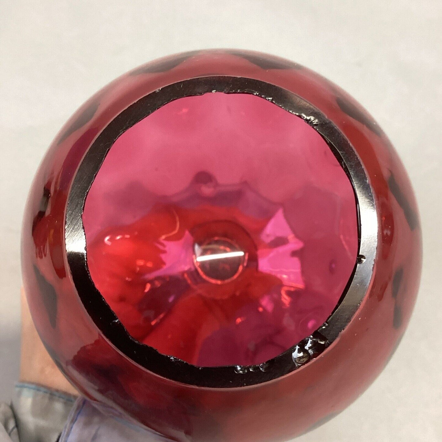 Vintage Glass Cranberry France PV Flower Vase Or Goblet - 6.5”
