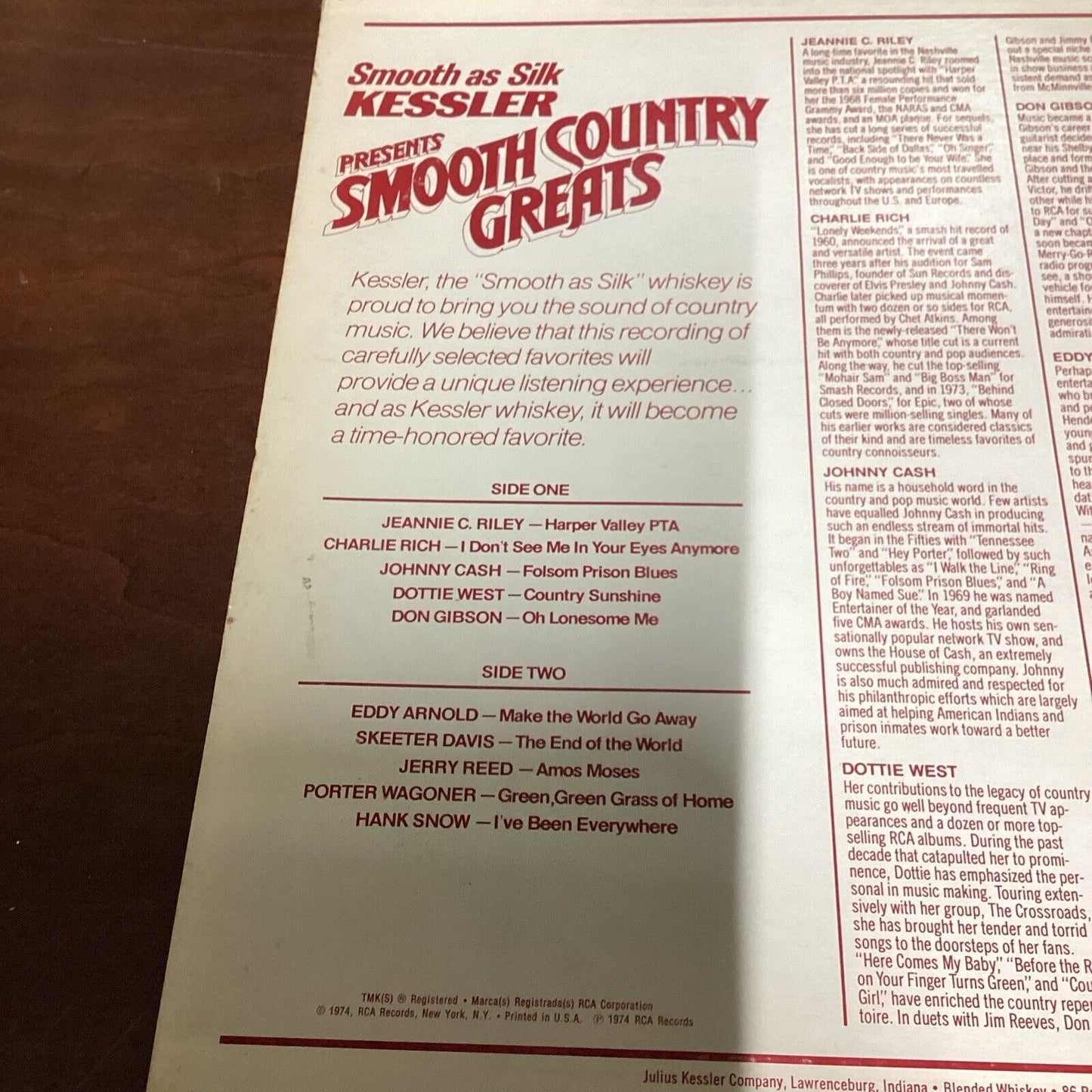Smooth Country Greats & Galaxy Of Golden Hits LP Record