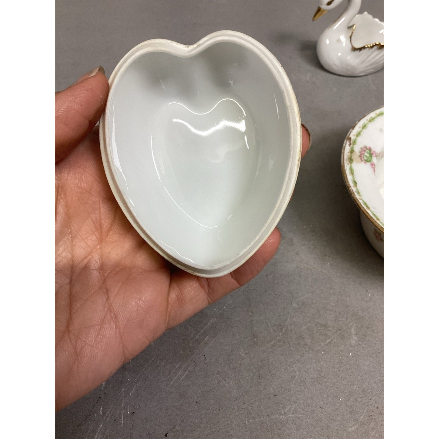 Set Of 4 Limoges France Trinket Dish & Figurines