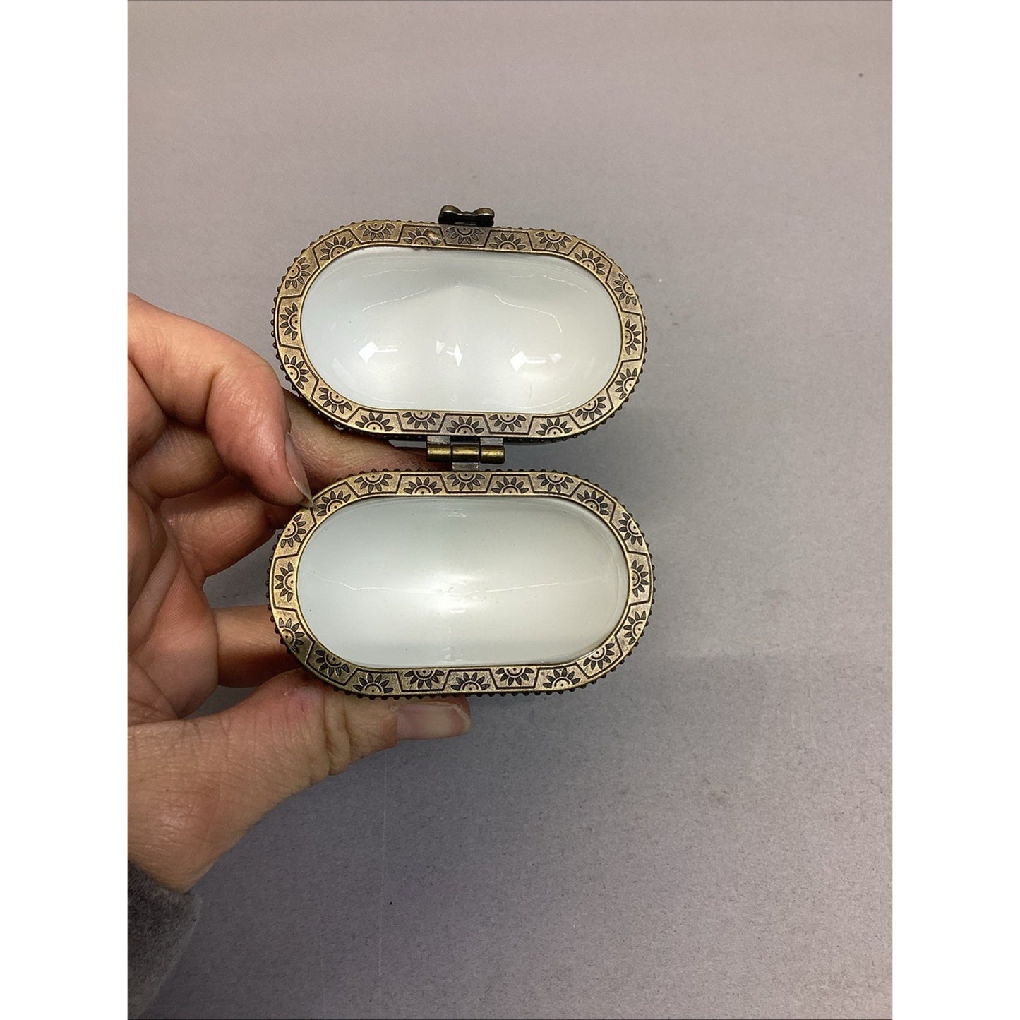 Vintage Floral Heart  Heart Trinket Box