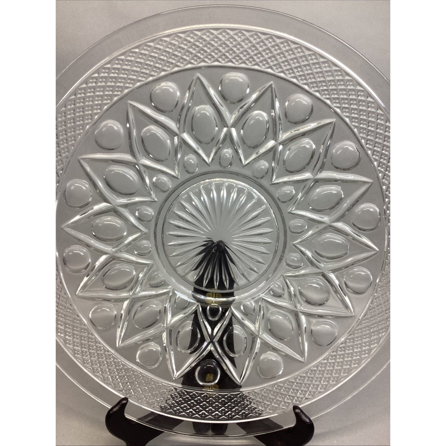 Imperial Glass Cape Cod Clear 14” Cake Plate Vintage 1932-1984 Round Platter
