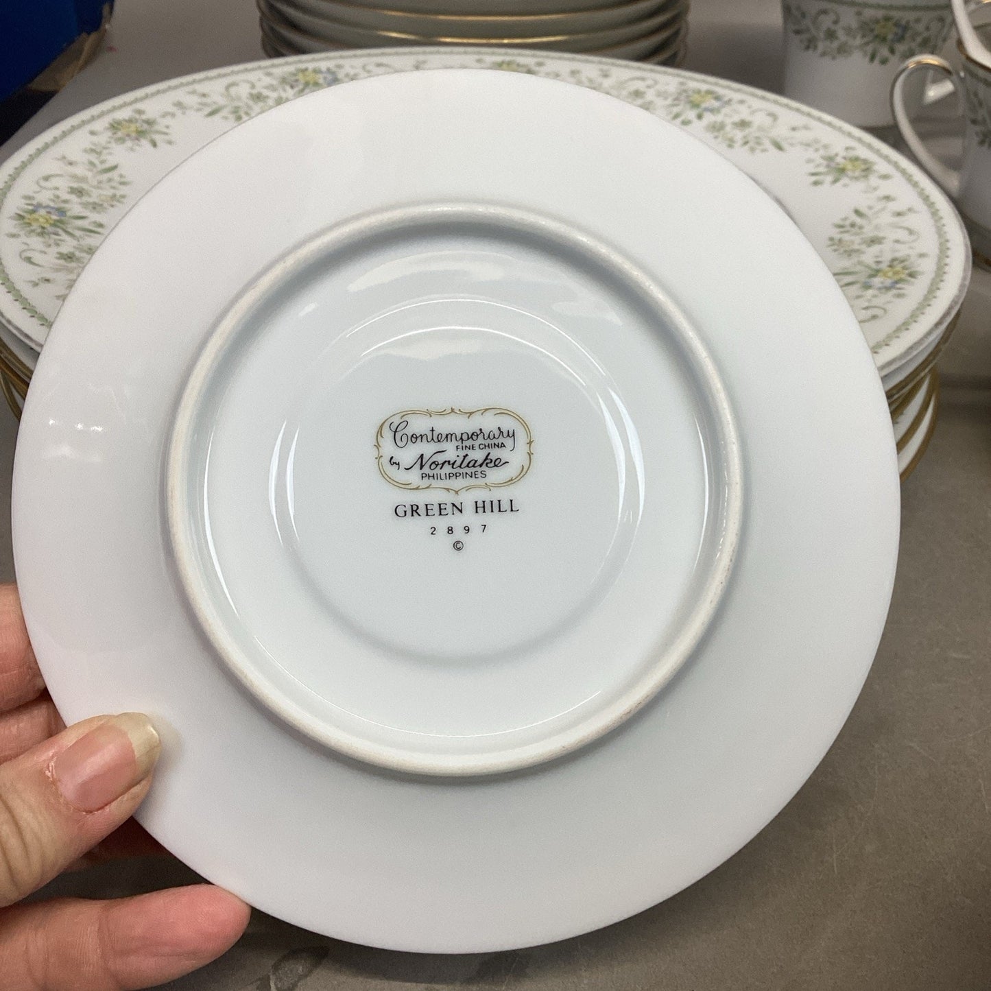 Set Of 58 Noritake Green Hill Fine China Set #2897 - Plates, Bowls, Cup/Saucers