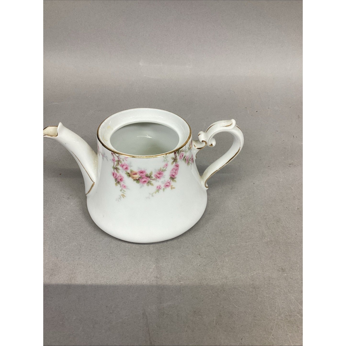 Swarzburg Pink Floral Teapot & Pink Floral Creamer - Unmarked - #701