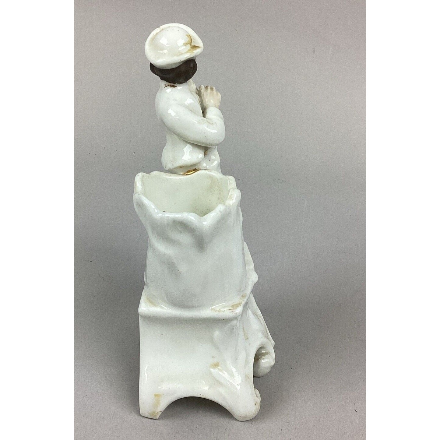 Antique Porcelain Figurine And Bud Vase