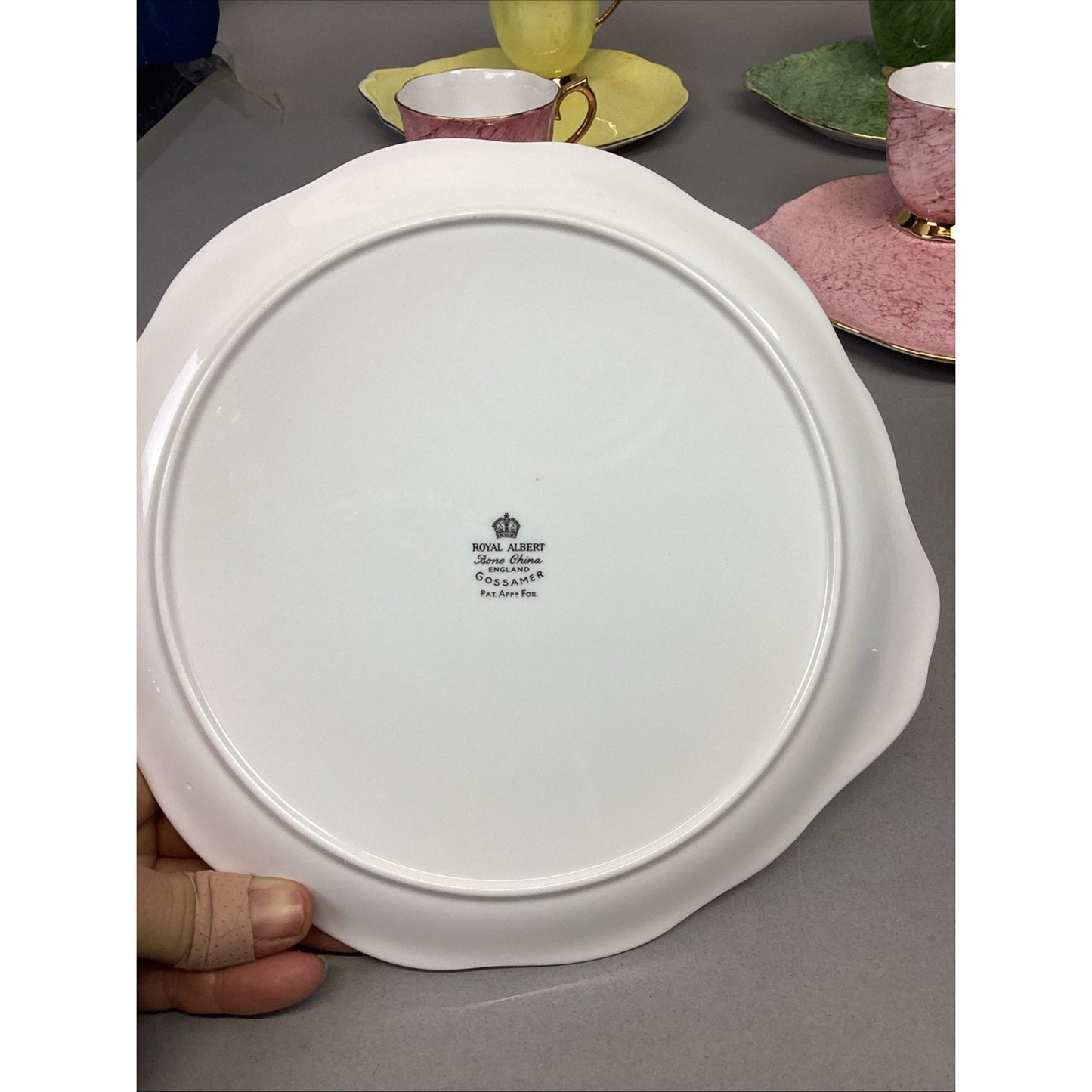 11 Pc Royal Albert Gossamer England Cups, Saucer Snack, Luncheon Plates