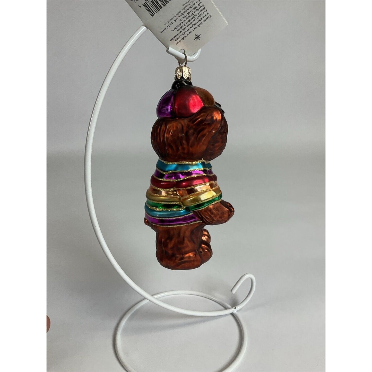Christmas Ornament 1999 Christopher Radko "Cubby's Rainbow" Bear