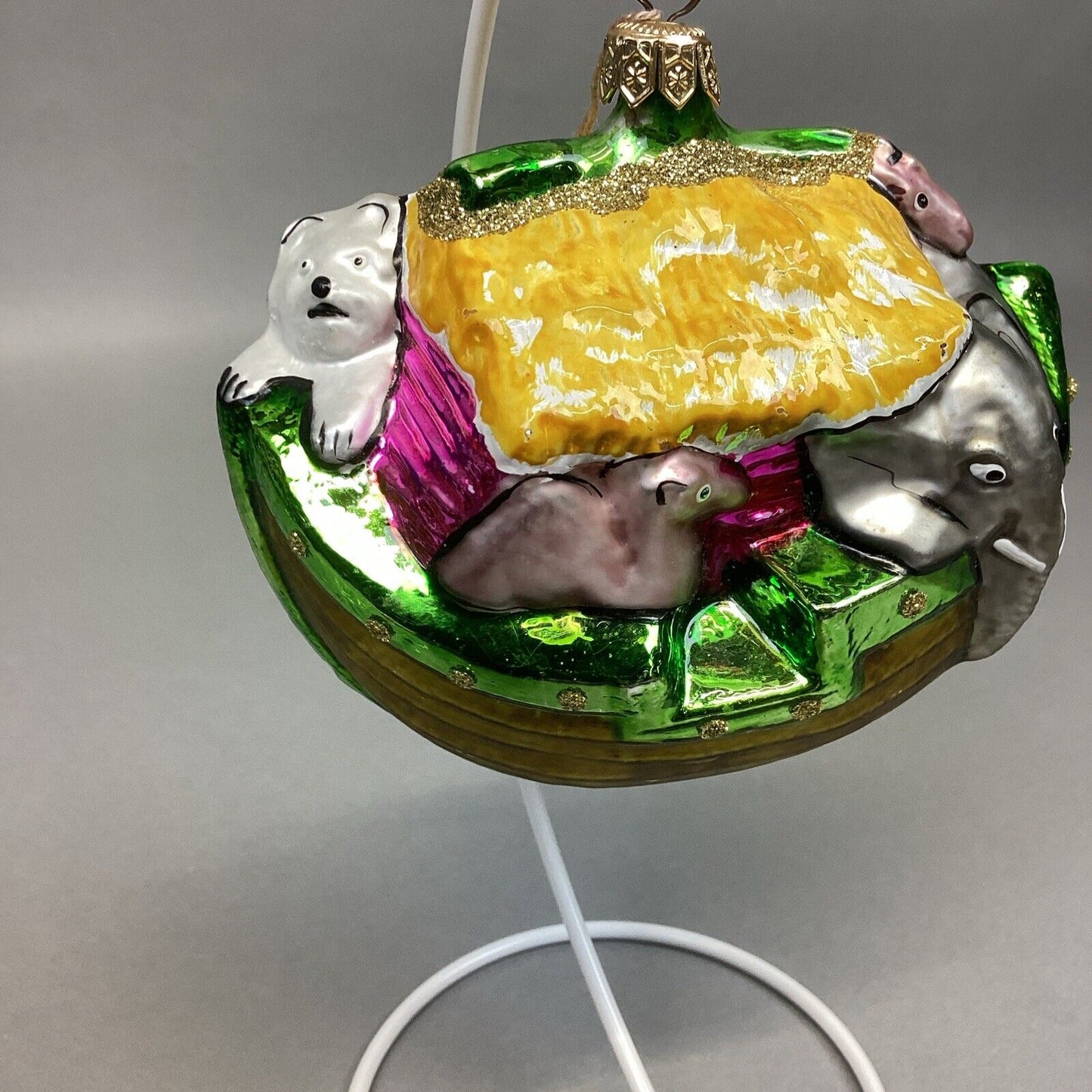 Christopher Radko And Kurt Adler Noah’s Ark Glass Ornaments