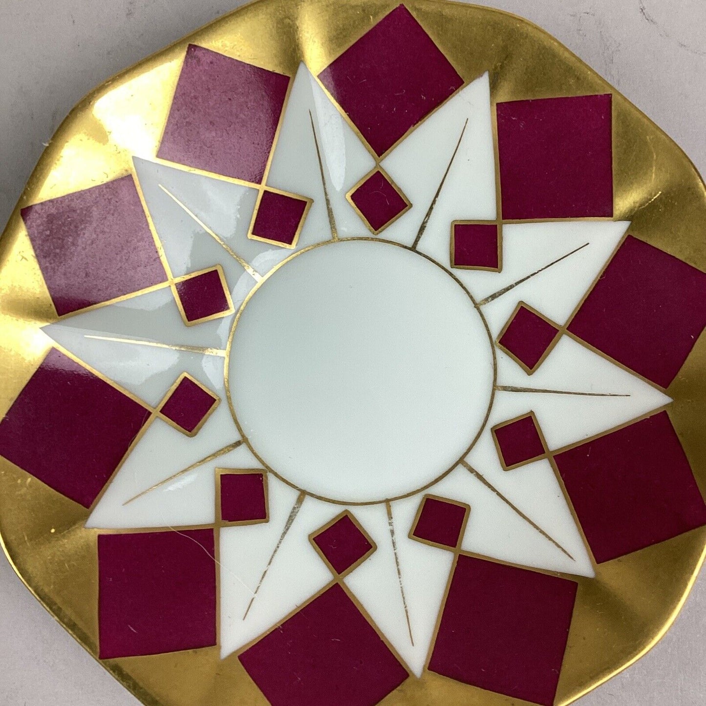 Vintage Bavaria 3 Piece Set - Cup, Saucer & Dessert Plate - Purple/Gold/White