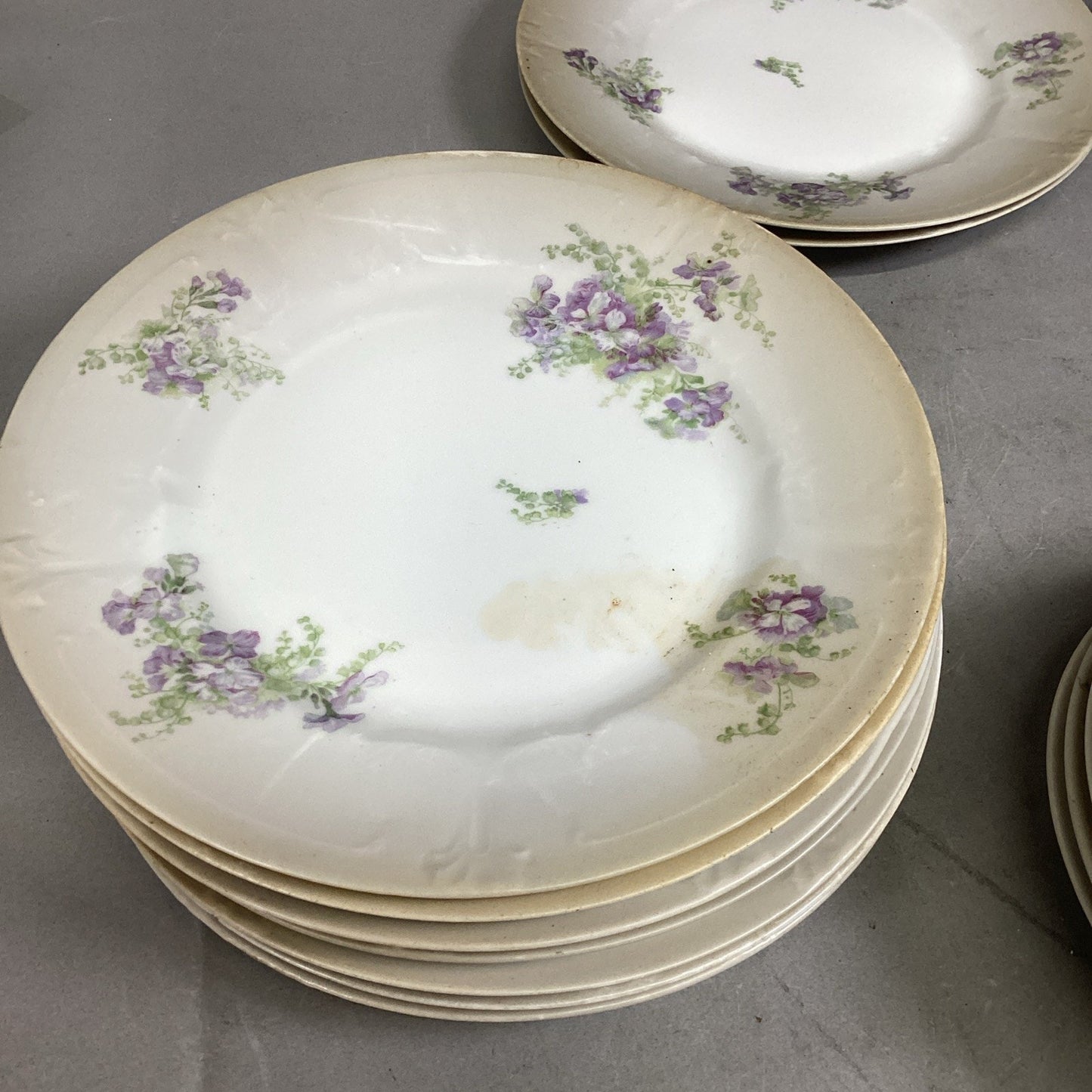 Set Of 26 - LS & S Limoges France Floral Plate/Bowl Set